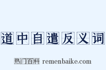 道中自遣反义词是什么意思的图片